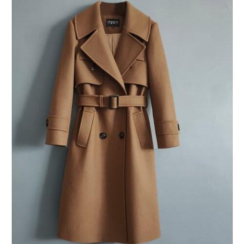 Fashion High Quality Wool Jacket Women Winter Double Breasted Thick Wool Coat Casual Plus Size Ladies Overcoat Tide 4XL H1285