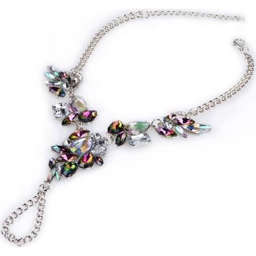 Fashion Jewelry Luxury Crystal Wedding Bohemian Bracelets Bangles Summer Leg Foot Chain Anklets Statement Women