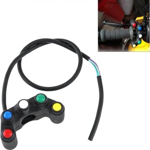 7/8'' 22MM Motorcycle Handlebar Control Switch 5 Button Array Handlebar Switches Assembly Handle Bar Switch for Yamaha/Suzuki