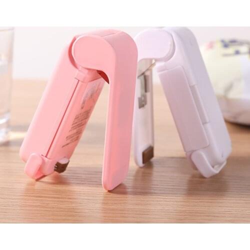 Mini Sealing Machine Portable Heat Sealing Machine Plastic Snack Bag Clip Sealer Hand Pressure Heat Seal Clip Kitchen Gadgets