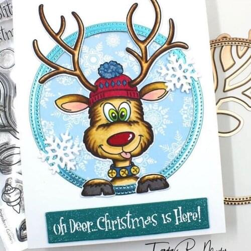 Happy Holidays Christmas Deer Clear Stamp and Cutting Dies DIY Card Album Make Scrapbook Crafts Stencil New Supplies 2020