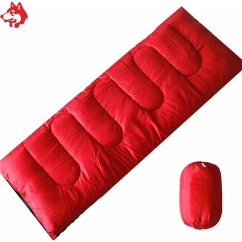 Cheapest Red/Blue/Green/Army Green outdoor hiking sports equipments 0.8kg portable hollow fiber Envelope camping sleeping bag