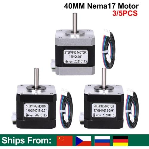 3/5PCS Nema17 Stepper Motor 40MM Motor Nema 17 42 1.5A 17HS4401 Motor 4-lead 3D Printer Parts For BIQU B1 BX Ender3 V2 Printer