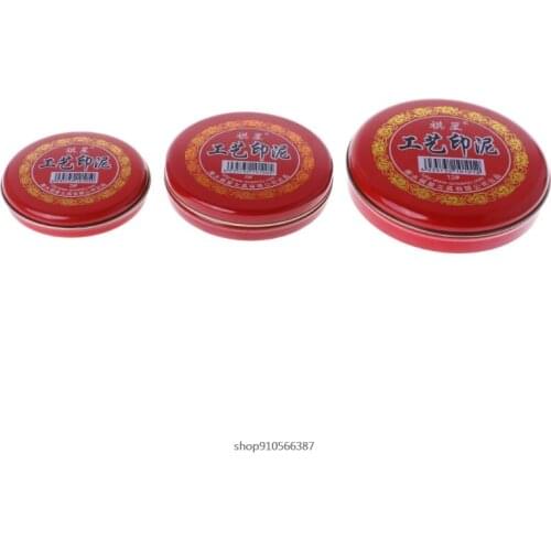Calligraphy Stamp Vermilion Inkpad Seal Painting Red Ink Paste DIY Art Craft Fingerprint Graffiti Educational Toy F1 21 Dropship