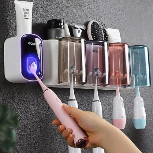Non - Perforating Mouthwash Cup Toothbrush Cup Toilet Wall - Mounted Toothpaste Storage Box Set