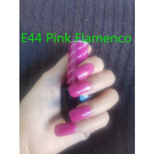 E44 Pink Flamenco 15ml UV LED Gel Polish Vernis Permanent Lasting Shine opies Nail Art (need lamp dry)