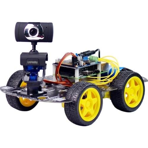 UniHobby DS Wireless Wifi Robot Car Kit for Raspberry Pi 4WD Robot Chassis Kit (Raspberry Pi not include)