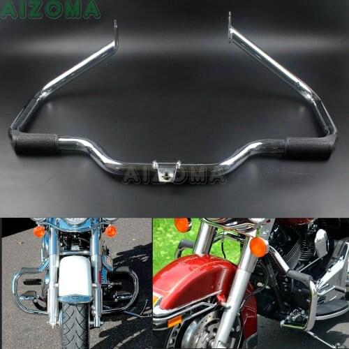 Mustache Engine Crash Guard Chrome Motorcycle Highway Bars For Harley Touring Road King FLHT Street Electra Road Glide 1997-2008