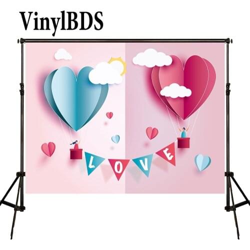 VinylBDS Photography Backdrops Newborn Photo Background Pastel Pink Background Children Birthday Photos Cartoon cloud Background