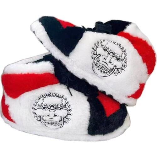 Winter Plush Slippers Womens Indoor Warm Home Slippers Unisex One Size Sneakers Mens House Floor Slides Ladies Slippers 36-43