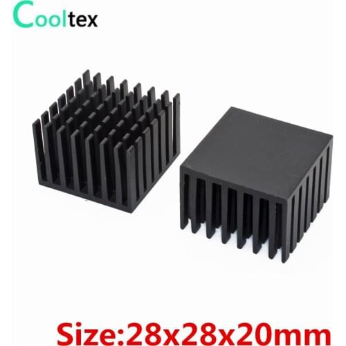 10pcs/lot 28x28x20mm Aluminum Heatsink for Chip VGA RAM IC LED heat sink radiator COOLER cooling