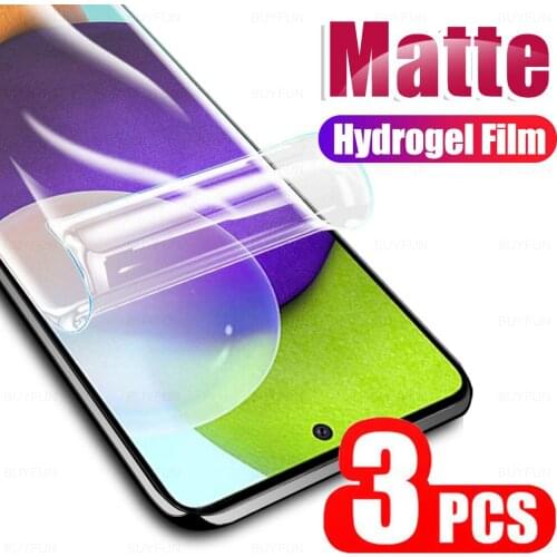 3PCS Safety Film For Samsung Galaxy A02S A12 A32 A42 A52 A72 4G/5G Matte Hydrogel Film Samun A 52 72 Soft Frost Film Not Glass