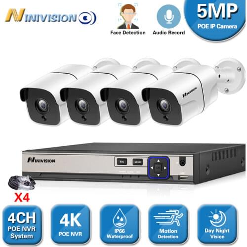 5.0MP CCTV Security Camera System Kit 4ch AHD Camera DVR Video Recorder Infrared Night Vision I-CUT 2k Video Surveillance Set
