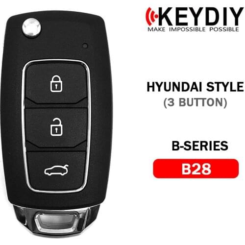 5/10pcs for Hyundai Style KEYDIY KD B28 3 Buttons Blank Car Key For KD900/KDMINI/KD-X2 Key Programmer B Series Remote Control