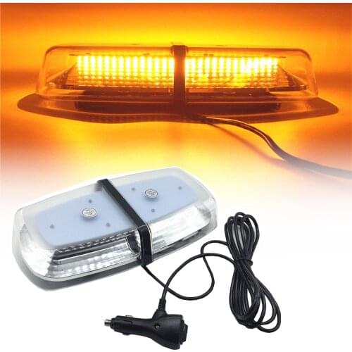 72 LED Amber Car Roof Strobe light LED Emergency lighting Beacon Flashing warning Lamp with Magnetic Mounted 12/24V