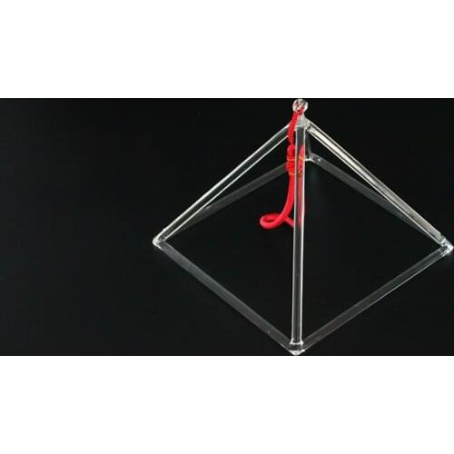 8" and 10" 2pcs big size clear crystal singing pyramid for sound healing music therapy chakras balancing