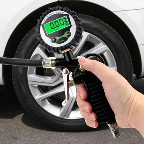Car JP Tire Air Pressure Inflator Gauge Inflation Monitoring Manometer LED Backlight Vehicle Tester Digital LCD Display
