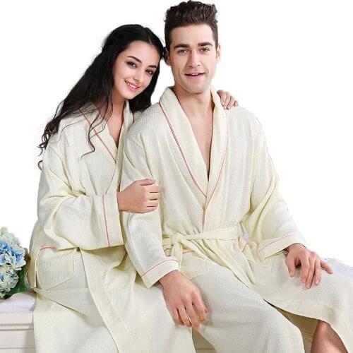 Bamboo fiber bathrobe men nightgown XL women sleepwear girls boys fleece lovers long soft blue spring summer autumn