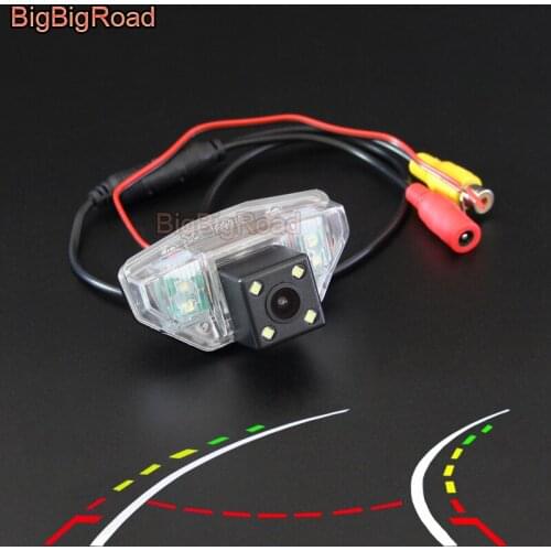 BigBigRoad Car Intelligent Dynamic Trajectory Tracks Backup Rear View Camera For Honda CRV CR-V 2007-2011 / Odyssey 2009 -2013