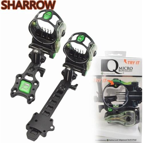 Compound Bow Sight Scope Retina Lock 5Pin Long/Short Pole Bow Sight Right Hand For Outdoor Shooting Training Archery Accessories