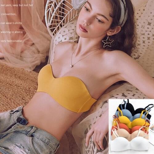 Womens Bra Invisible Underwear Women Push up Plunge Strapless Bras Female Lingerie Sexy Seamless Bralette Convertible Straps