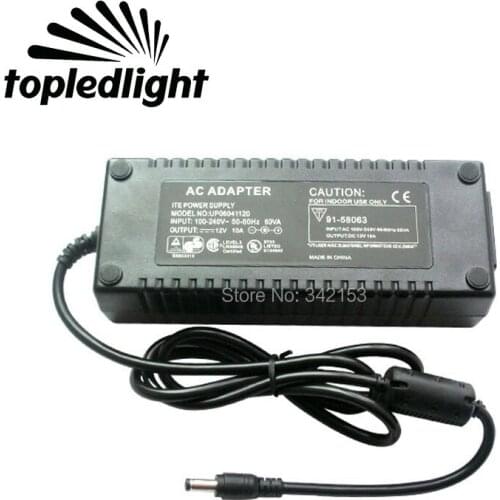 DC 12V 10A 120W 5.5X2.5MM Connecter AC100V~240V Input Switching Power Supply Adapter Converter US/UK/EU/AU Power Cord