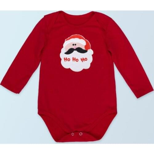 Baby First Merry Christmas Clothing Red Long Sleeve Newborn Girls Bodysuits boy kids cartoon Infant jumpsuit For Xmas Party