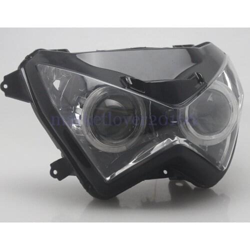 Motorcycle HID Xenon Projector Conversion Headlight Assembly L/H Beam LED Green Angel Eyes Head Lamp For Kawasaki Z800 Z250 Z300