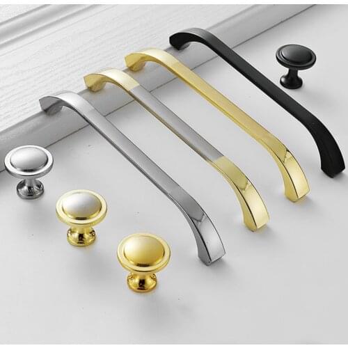 Zinc Alloy Door Handle Kitchen Cupboard Door Knob Modern Cabinet Wardrobe Drawer Handles Furniture Hardware Home Decor
