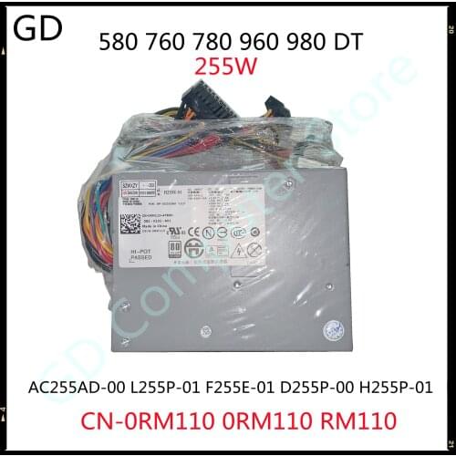 GD New Original PSU For Dell 580 760 780 960 980 DT 255W Power Supply AC255AD-00 L255P-01 F255E-01 D255P-00 H255P-01