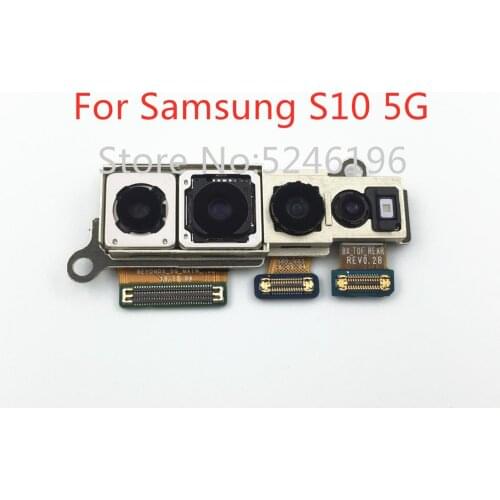 1pcs Back Rear big Main Camera Module Flex Cable For Samsung Galaxy S10 5G G977 G977F G977B Flex Cable Camera Bar Replace parts