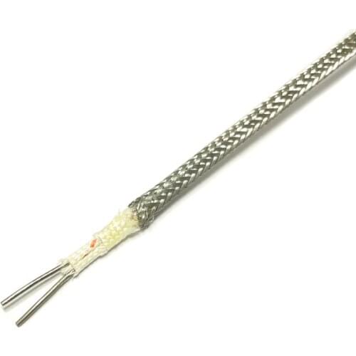 1000 Degrees 2*20AWG Ceramic Fiber Insulated Thermocouple Temperature Measurement Wire
