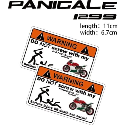 KODASKIN Motorcycle Cheap 2D Creative Warning Sticker Decal for DUCATI PANIGALE 1299