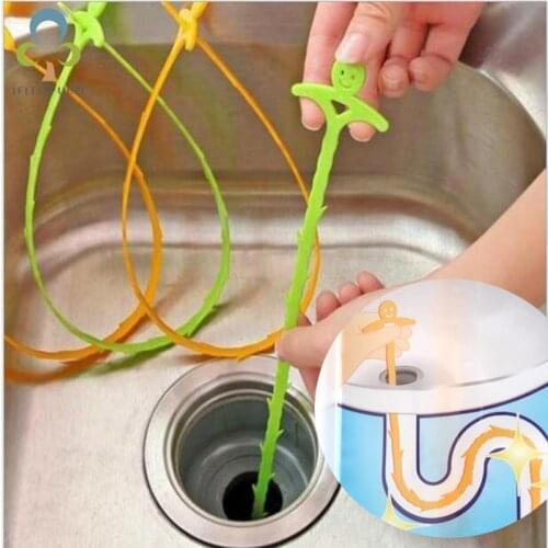 2pcs Sink Cleaning Hook Bathroom Floor Drain Sewer Dredge Device Small Tools Hair Stoppers Catchers Easy To Clean The Hair TDJ