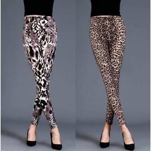 Workout High Waist Printed Fitness Leggings Summer Legging Elastic Leopard Print Legging Fashion Women Print Fitness Push Up Pan