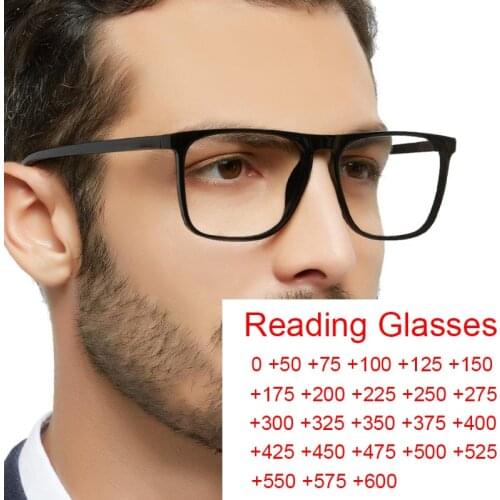 Diopter Glasses Magnifying +1.5 +2 +4.5 +6.0 Reduce Fatigue Computer Eyeglasses Anti Blue Light Unisex Square Reading Glasses