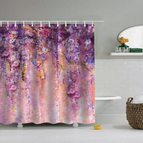 Dafield Garden Shower Curtains Grass Stones Landscape Zen Floral Summer Vibrant Colorful Flowers Butterflies Polyester