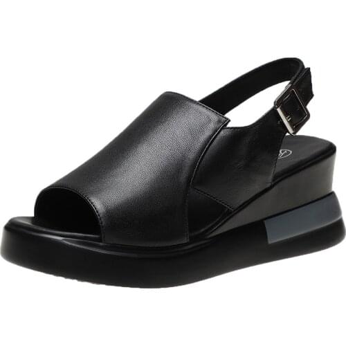 Wedge Sandals Women 2021 Summer New High Heels Casual Flat Shoes Fish Mouth Womens Shoes