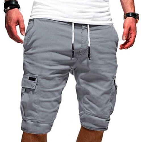 Summer Cargo Shorts Men Casual Workout Military Mens Shorts Multi-pocket Calf-length Short Pants Men