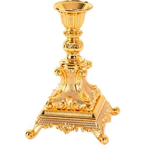 Nordic Vintage Gold Metal Candle Holders Pillar Creative Practical Living Room Candelabra Design Kaarsenhouder Home Decor EC50LL