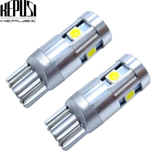 2pcs T10 W5W LED Bulb 3030 SMD 168 194 Car Accessories Clearance Lights Reading lamp Auto Side marker light 12V 24V White