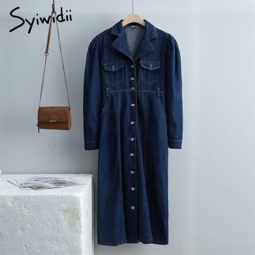 Syiwidii Fashion Denim Dresses