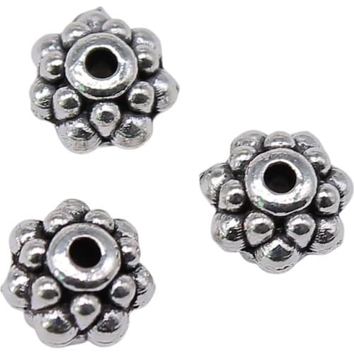 WYSIWYG 20pcs 6x6x4mm DIY Spacers Beads Charms For Jewelry Making Small Hole Spacers Beads Charm Spacers Beads