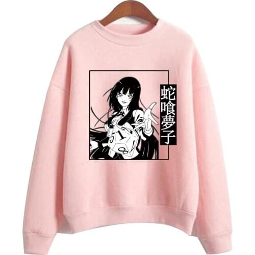 Yumeko Jabami Anime Tops Casual Long Sleeve Cartoon Streetwear