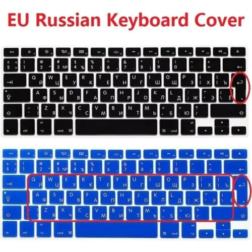 10 PCS Euro UK Version Russian Letters Keyboard protector case for Macbook Air Pro Retina 13" 15" 17" Laptop Skin Covers Guide