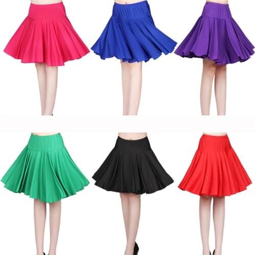 Women Latin Skirt Salsa Tango Rumba Cha Cha Ballroom Dance Dress Skirt Black Purple Square Dance Latin Dance Dress for Women
