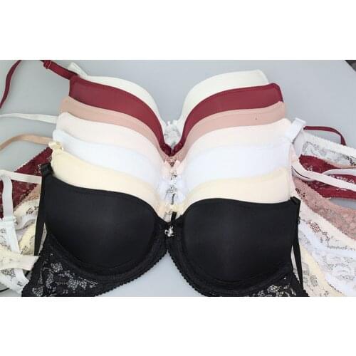 Sexy Push Up Padded Bras for Women Lace Plus Size Bra Underwire Brassiere 34-38 B C Cup 6 colors