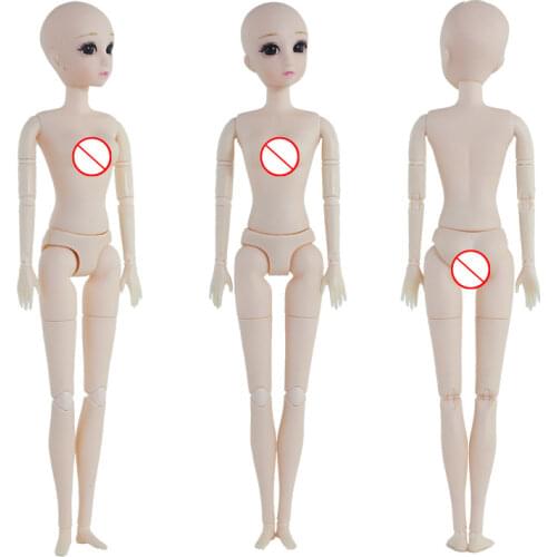 1/6 Bjd Nude Doll Body 30cm Fashion Doll Accessories 24 Joints White Skin Body Diy Dress Up Toy for Girl