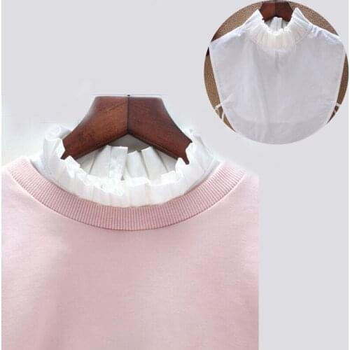 2018 new white fungus lace false half a turtleneck collar lotus leaf collar detachable collar for women