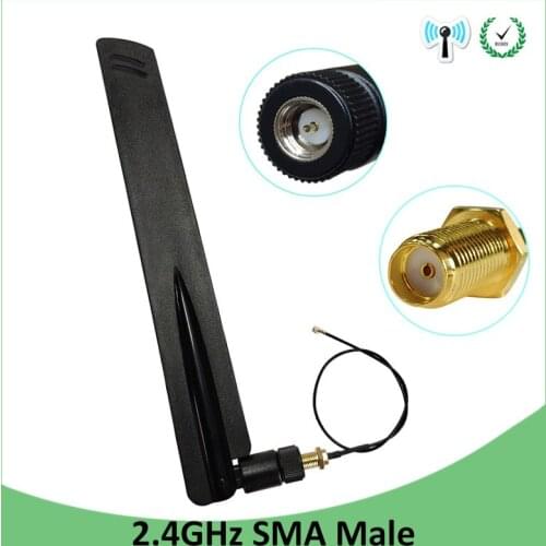 5pcs 2.4Ghz Wifi antenna 8dbi SMA Male connector Omni-Directional 2.4 ghz antenne wi fi Antena +21cm RP-SMA Male Pigtail Cable